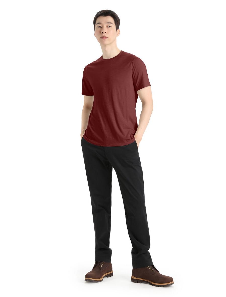 Koszulki Icebreaker Merino Tech Lite II Krótkie Sleeve Tee Męskie Czerwone | PL 1784DFMN